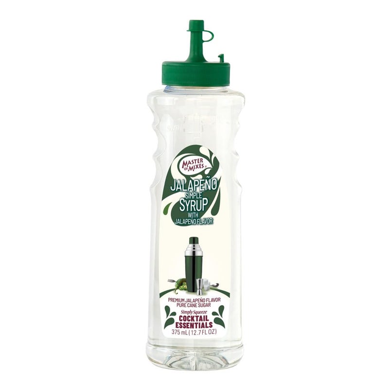 Master of Mixes Cocktail Essentials Jalapeño Simple Syrup, 375 ML Bottle (12.7 Fl Oz) - Image 1